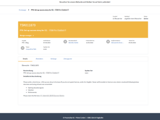 PFX Portal - Standard Ticket für Tasks