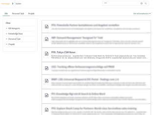 PFX Portal - Suche Layout